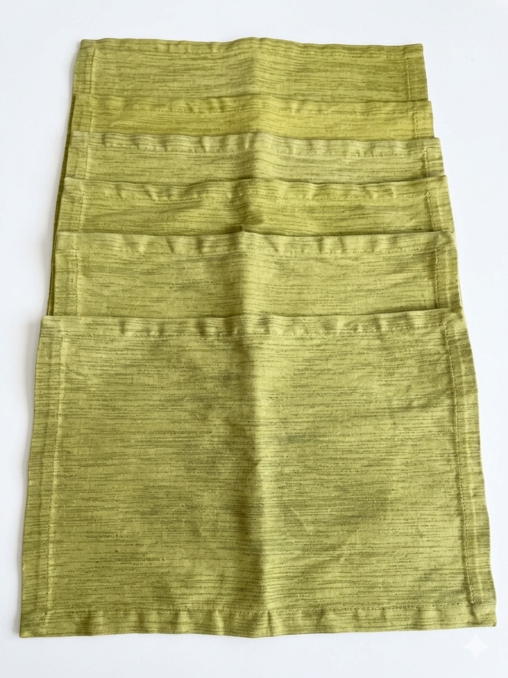 Crate & Barrel Grasscloth Lemongrass Placemats Set of 6